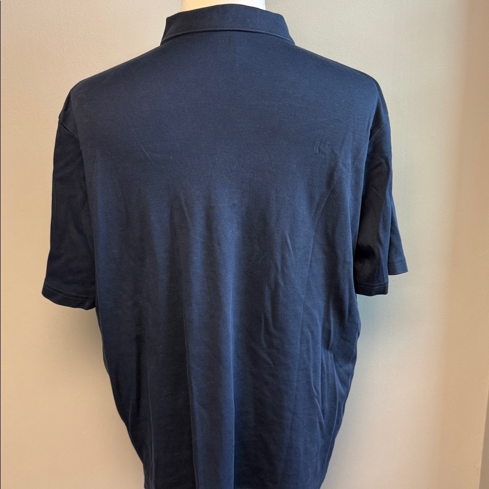 Lands’ End Navy Cotton Polo Shirt – Size XL - Picture 5 of 8